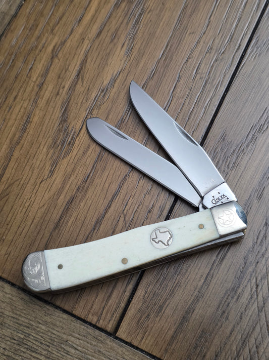 2006 Case XX 6254 Natural Bone Trapper with Texas Shield Scrolled