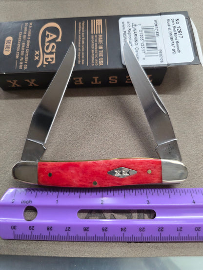 2026 Case XX Red Smooth Bone Handle Muskrat SFO XX Shield 12517