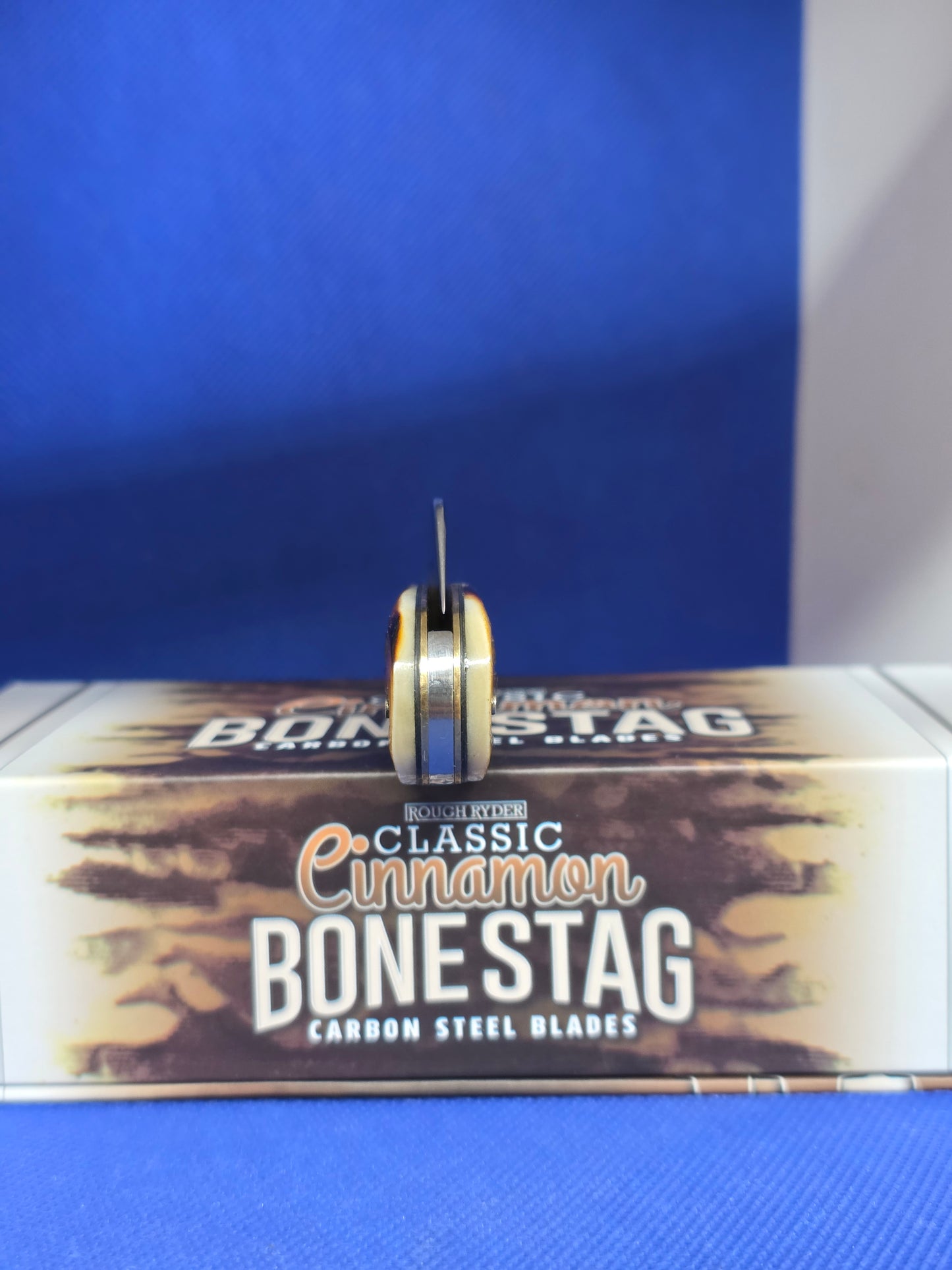 Rough Ryder Classic Cinnamon Stag Half Hawk Carbon Steel RR2427