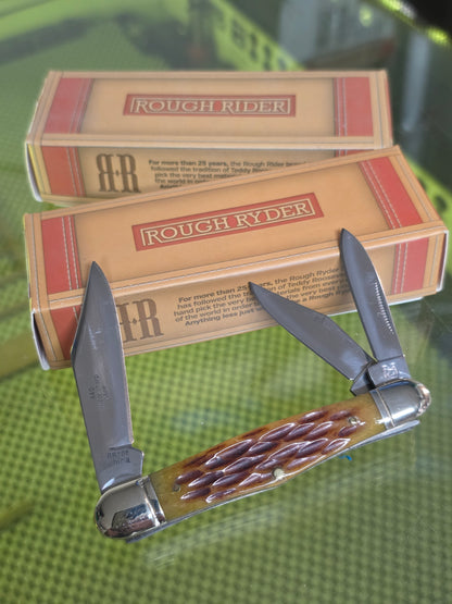 RR106 Rough Ryder Brown Jig Bone Whittler with Propeller Shield