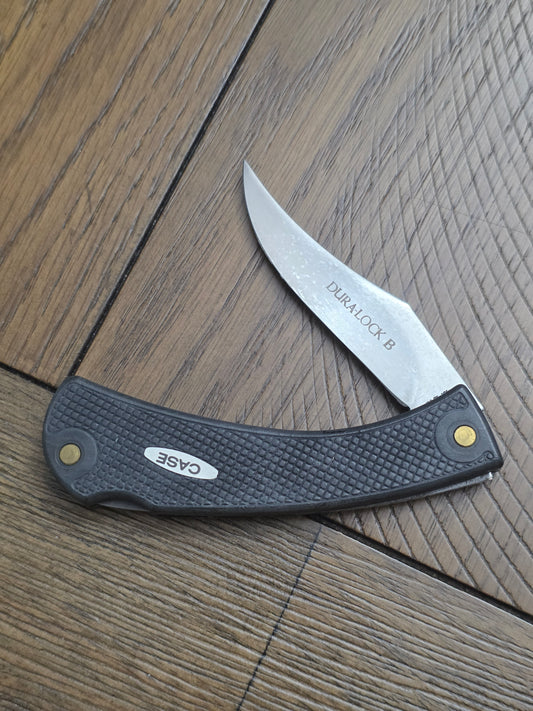 1983 Case XX DURA-LOCK B Black Zettle Handles No Box NEW GRIND! Lockback