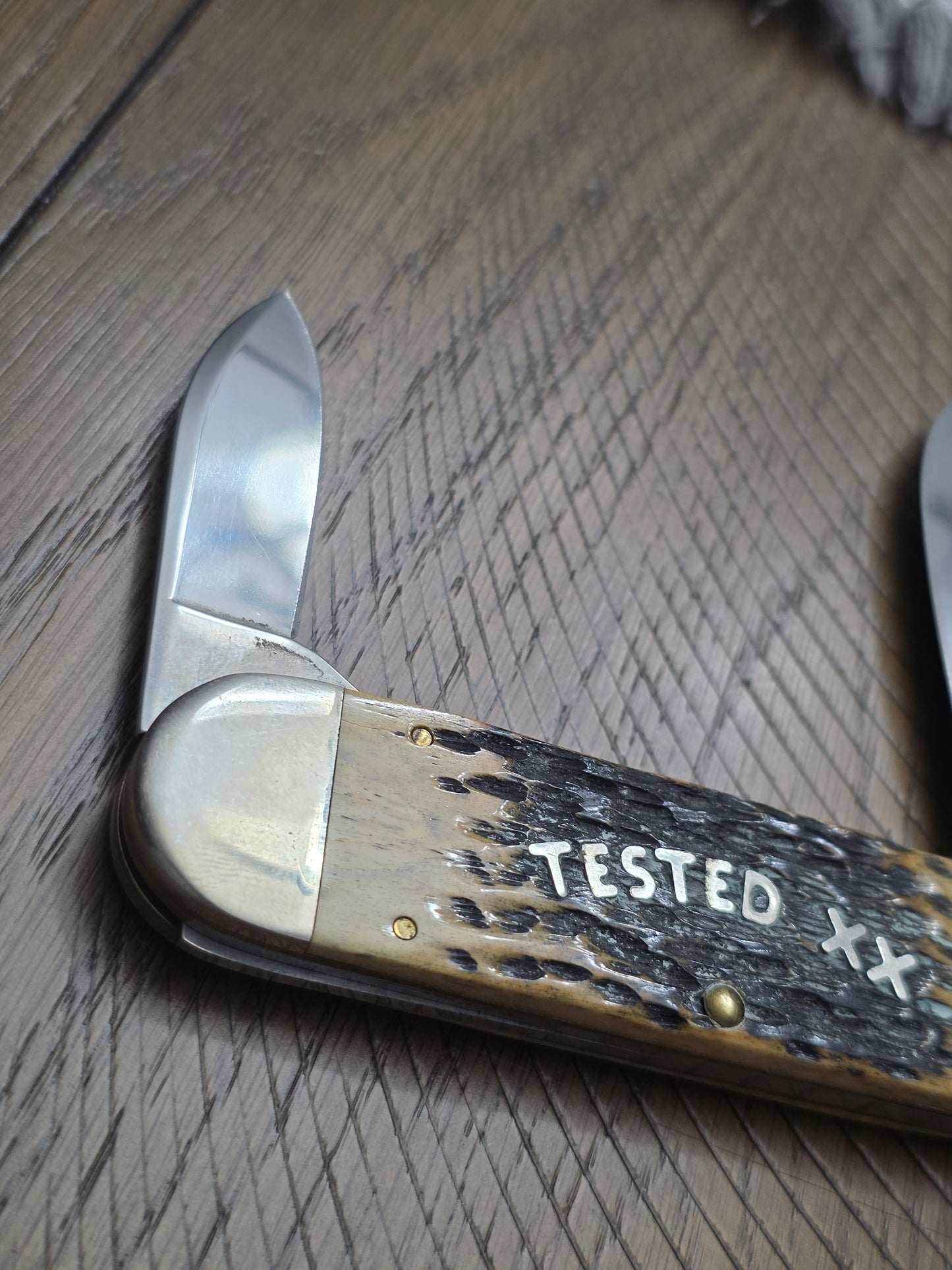 2003 Case XX Tested XX Script Elephant Toe Midnight Bone
