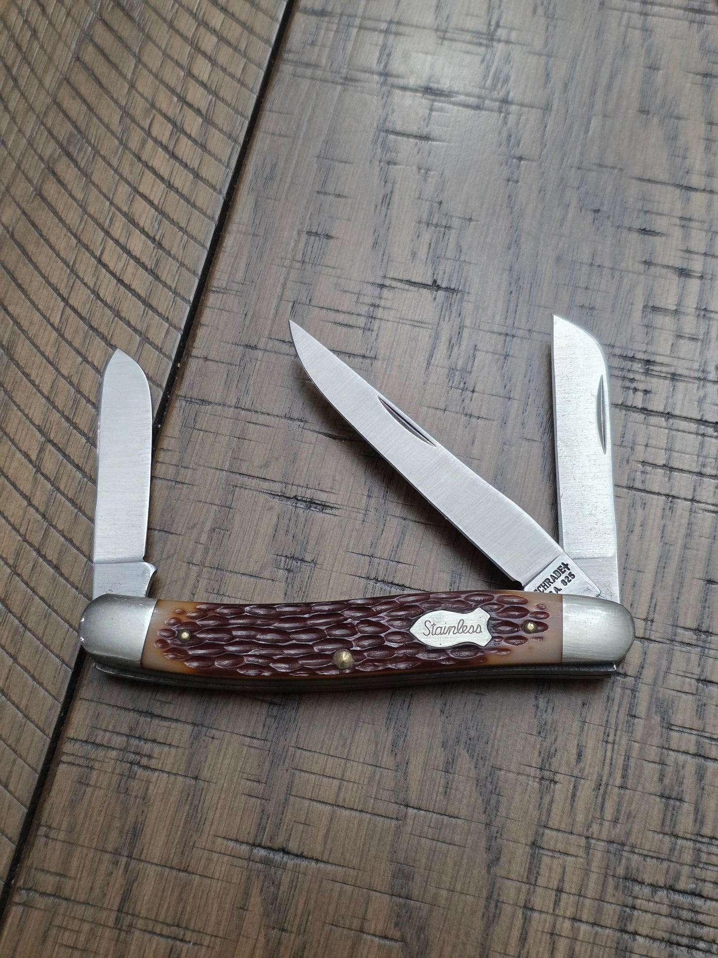 Schrade USA 825 Jig Delein Stockman Stainless No Box