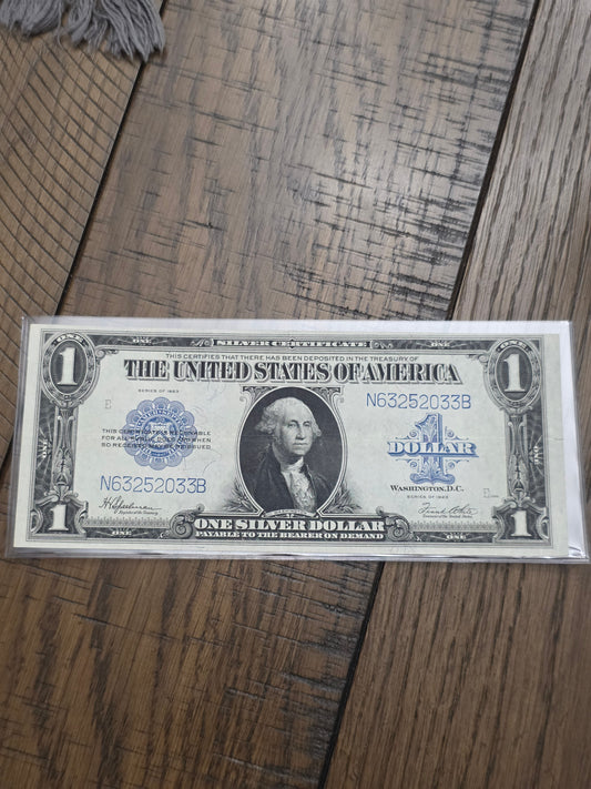 1923 Series $1 Blue Seal Silver Certificate LARGE Size Note Excellent Condition