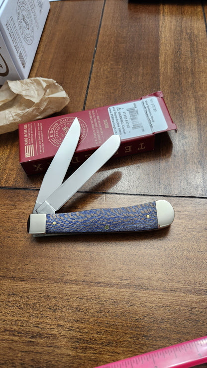 Case XX 7254 Blue Sycamore Wood Trapper 93730 First Production Run