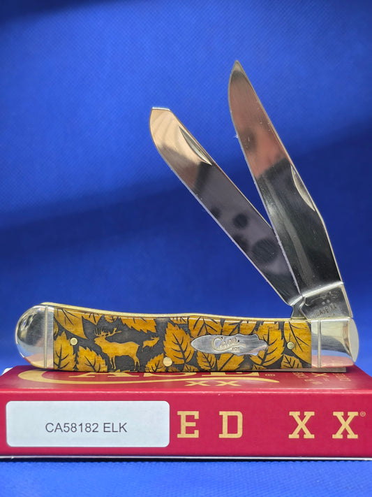 Case XX - Antique Bone Trapper - Elk Wildlife Series - CA58182-Elk