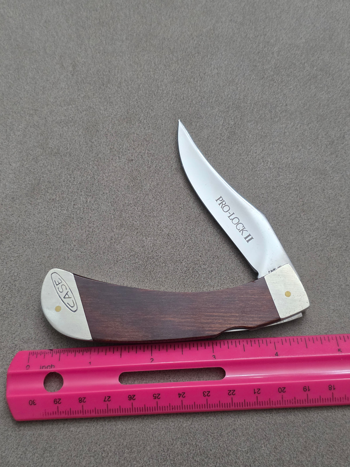 1983 Case XX Pro-Lock II Lockback Folding Knife Wood Handles New Grind Blades