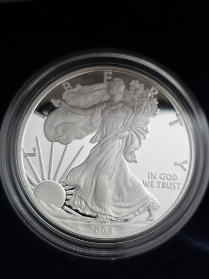 2008 SAE Proof Silver American Eagle $1 New in Box