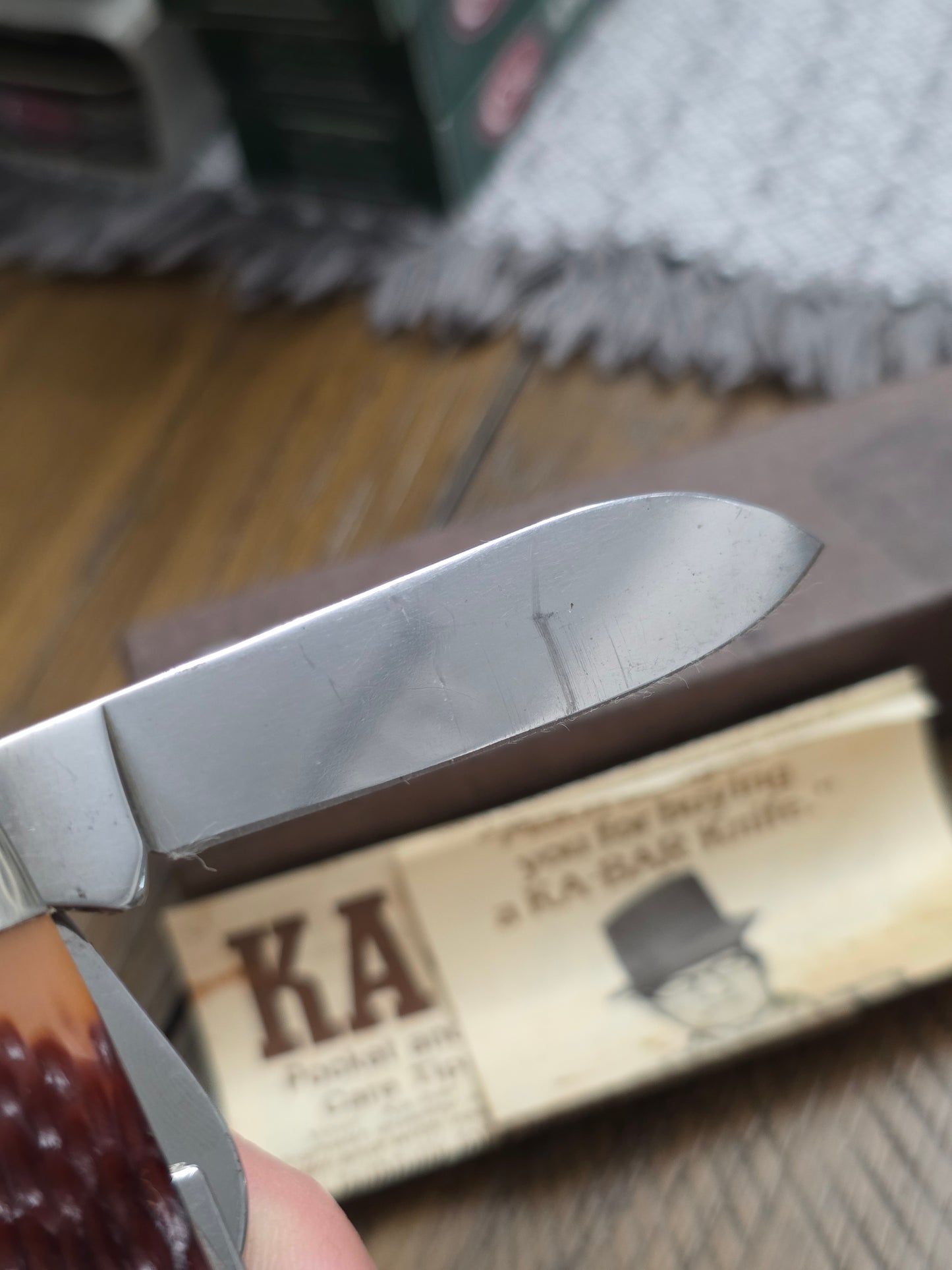Ka-Bar 1152 Camp Knife Brown Jig Delrin Handles NIB