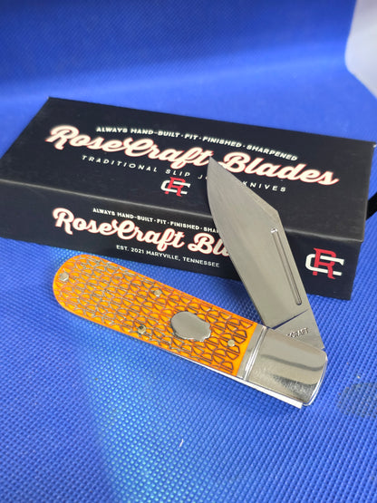 RoseCraft Blades - Loosahatchee Jack - Orange Bone Dragon Scale Jig - RCT 010
