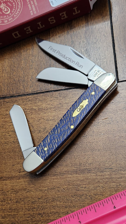 Case XX 7347 Blue Sycamore Wood Stockman 93732 First Production Run