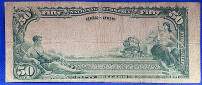 1902 Series $50 Covington Bank Note Large Size The Citzens National Bank