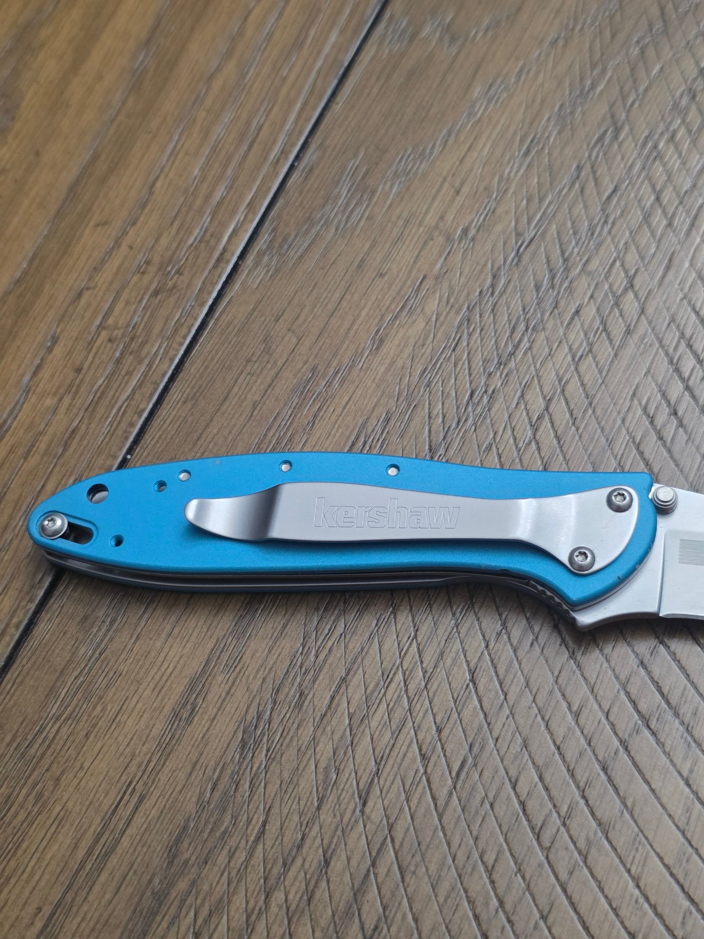 Kershaw Leek Assisted Opening Knife Teal (3" Bead Blast) 1660TEAL USA No Box