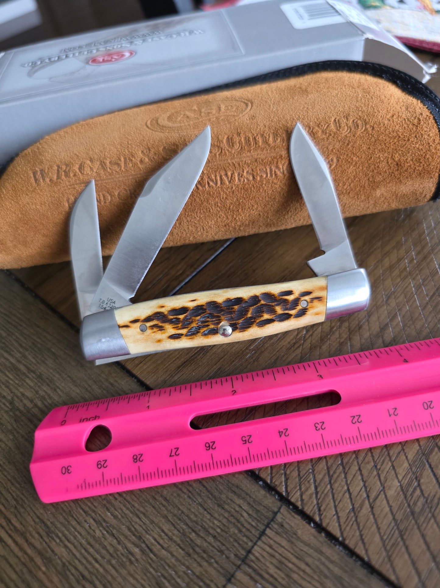 2015 Case XX Tony Bose Cattle Knife Antique Bone 07222 154CM