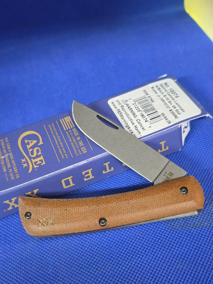 2026 Case XX Crossroads Natural Canvas Laminate w/ Black G-10 Liners 18074 Exclusive DLT Trading