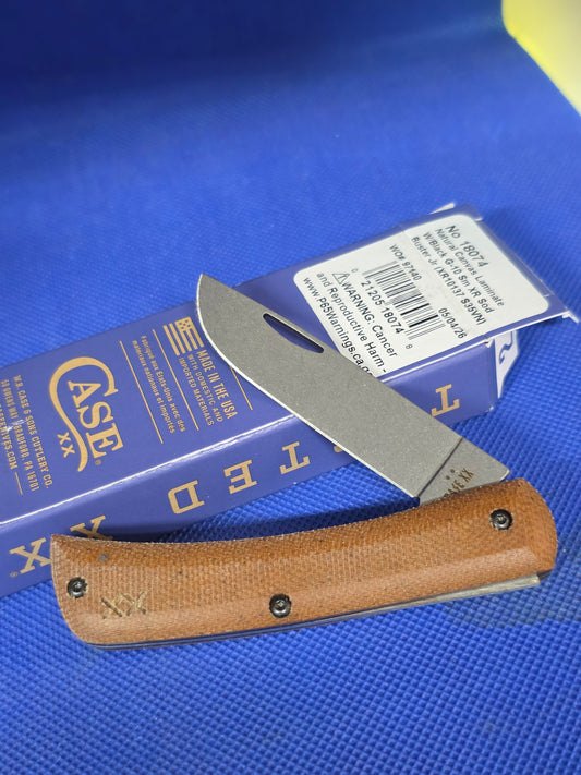 2026 Case XX Crossroads Natural Canvas Laminate w/ Black G-10 Liners 18074 Exclusive DLT Trading