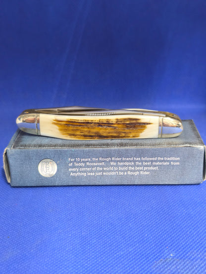 Rough Ryder - Bark Pearl Muskrat Knife - RR498 Rare Find