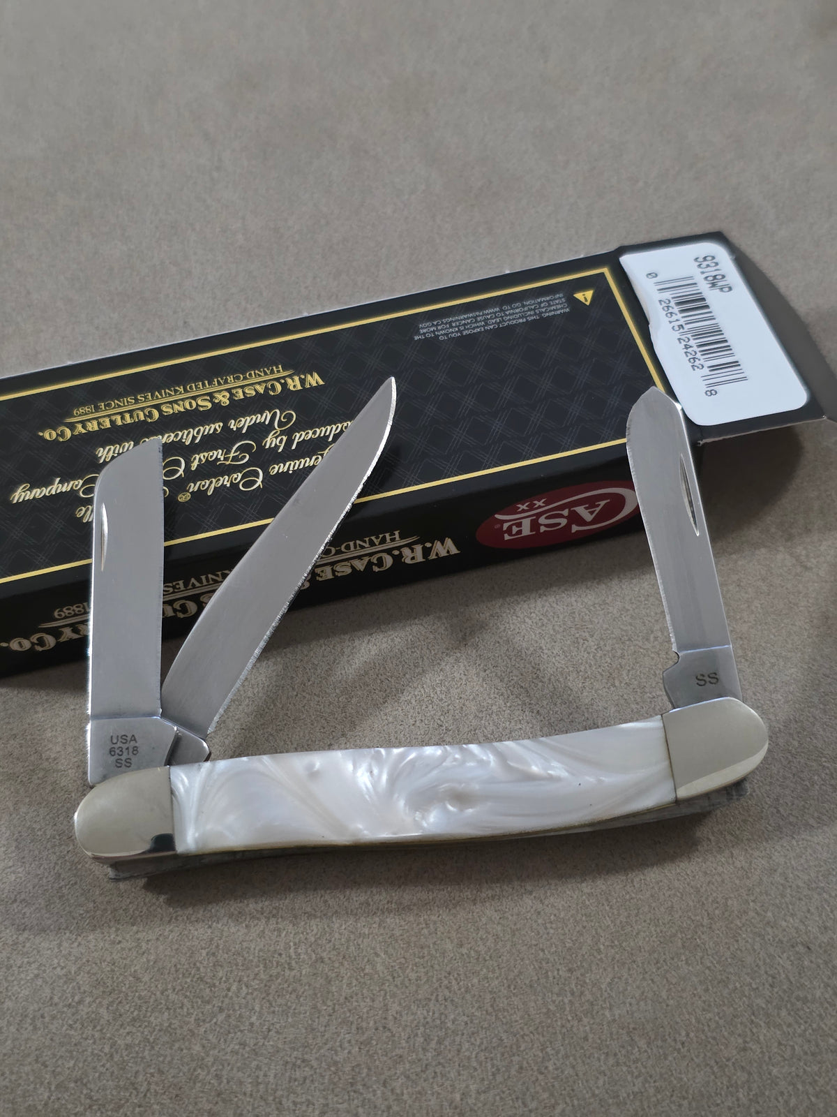 2025 Case XX White Pearl Corelon Handle Stockman NIB 9318WP