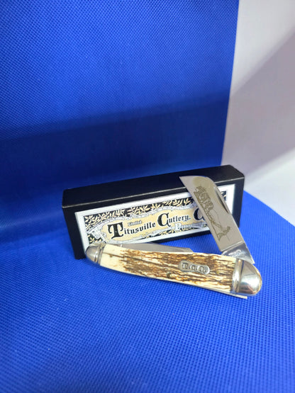 Titusville Cutlery Co. Mammoth Ivory Farmers Jack 1 of 100 2009 Series 3 by Queen TC09129MI