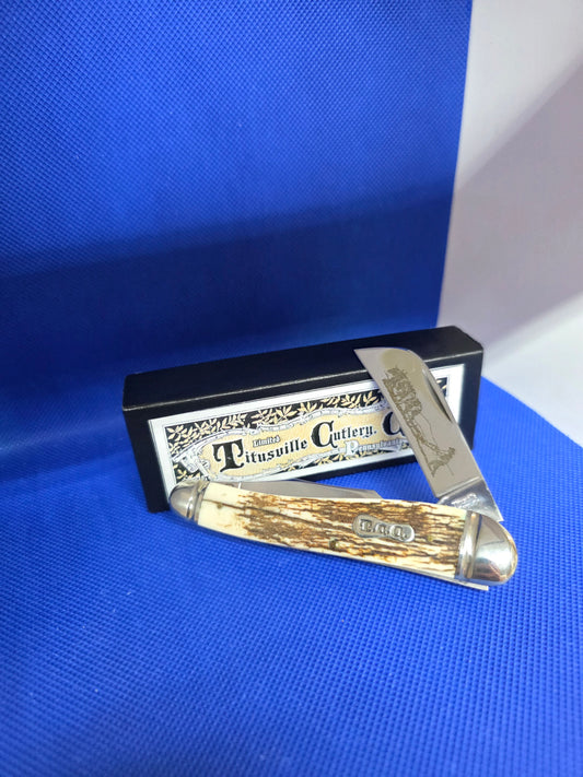 Titusville Cutlery Co. Mammoth Ivory Farmers Jack 1 of 100 2009 Series 3 by Queen TC09129MI