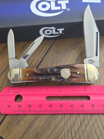 Colt Brown Bone Stag Split backWhittler CT317BB