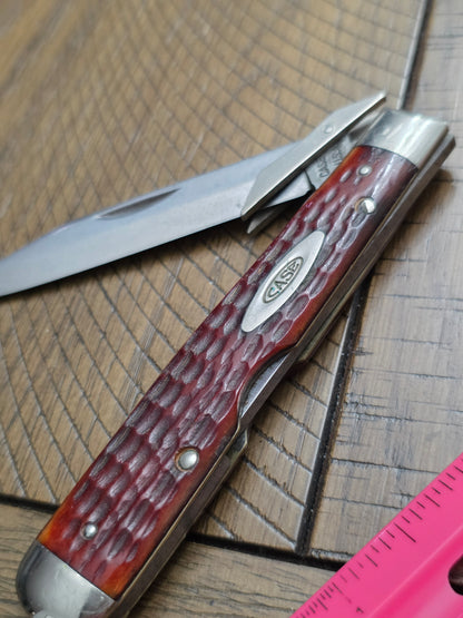 1965-69 Case XX Red Bone Cheetah 61111 1/2 with Extra 1 Rare Beauty!