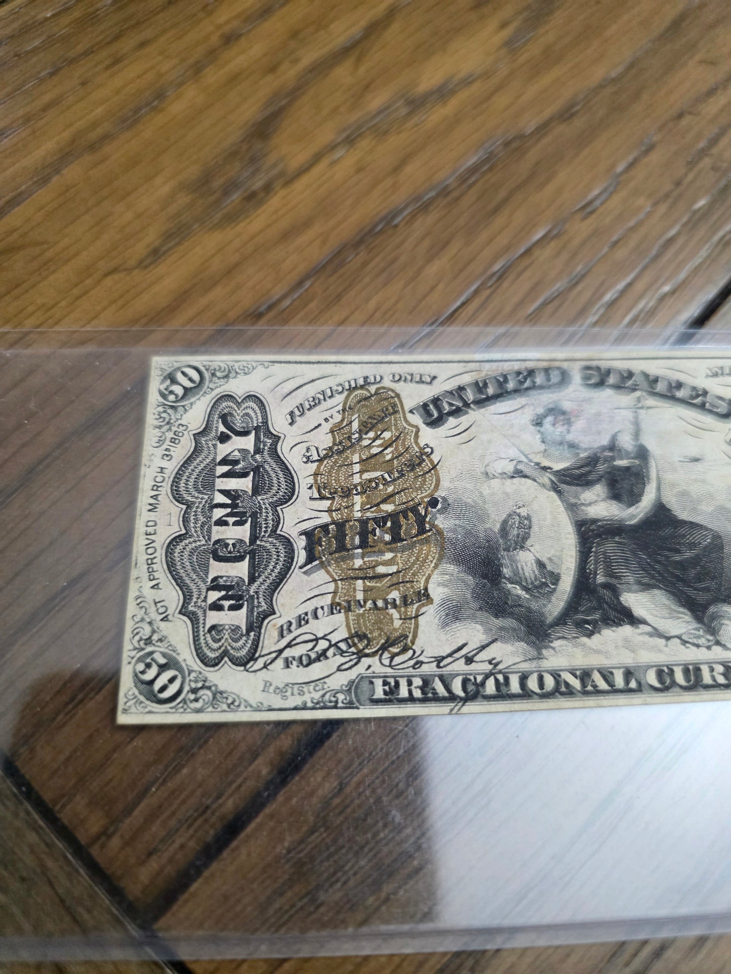 United States Fractional Currency .50 Cent - Excellent Condition Third Issue