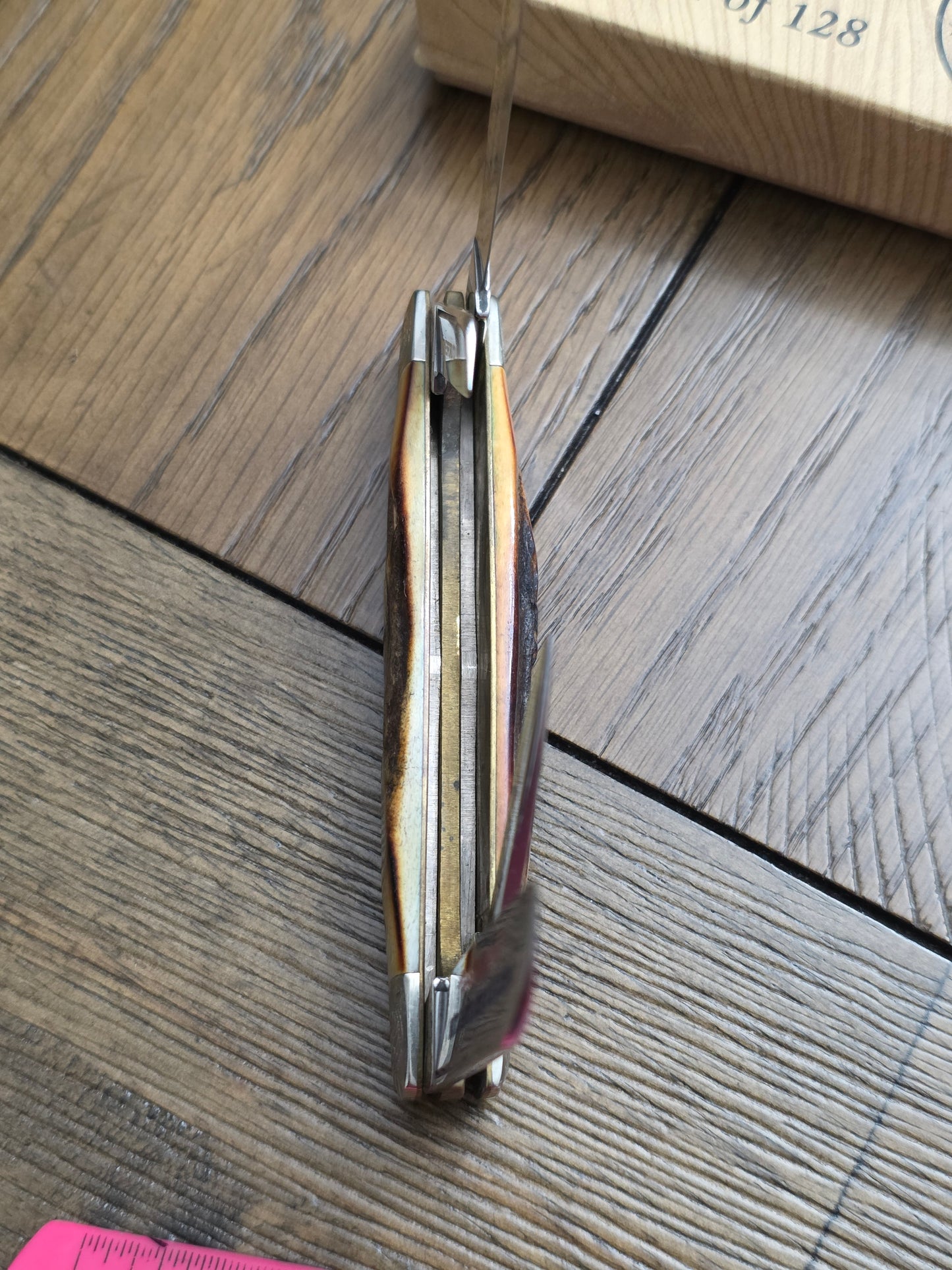 1986 Case XX 5488 Bechtler Mint Knife Club 1 of 128 Genuine Stag Handle
