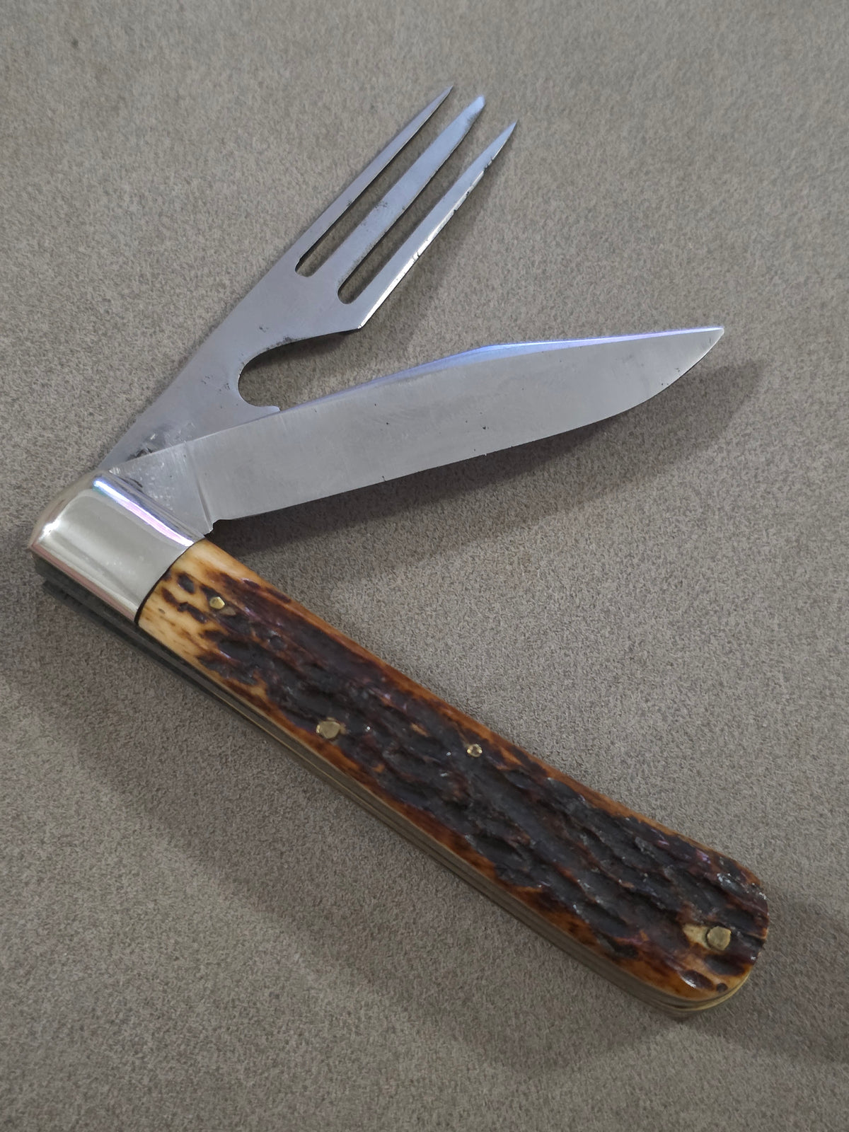 1911 - 1951 Union Cut 2 Blade Hobo Knife Stag Handle Olean, NY