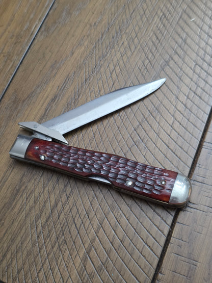 1965-69 Case XX Red Bone Cheetah 61111 1/2 with Extra 1 Rare Beauty!