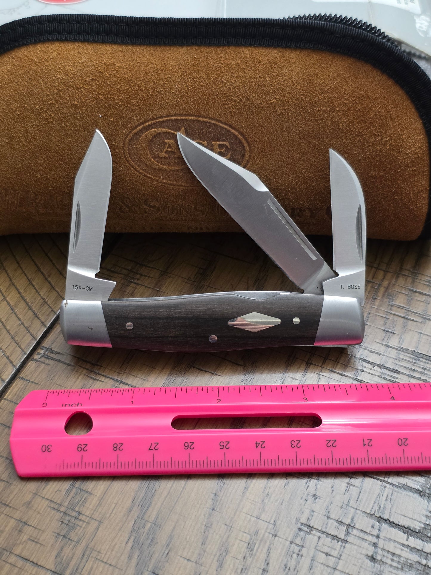 2015 Case XX Tony Bose Cattle Knife Ebony Wood 07224 154CM