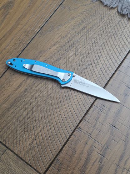 Kershaw Leek Assisted Opening Knife Teal (3" Bead Blast) 1660TEAL USA No Box