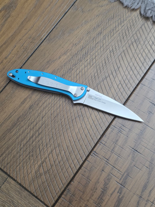 Kershaw Leek Assisted Opening Knife Teal (3" Bead Blast) 1660TEAL USA No Box