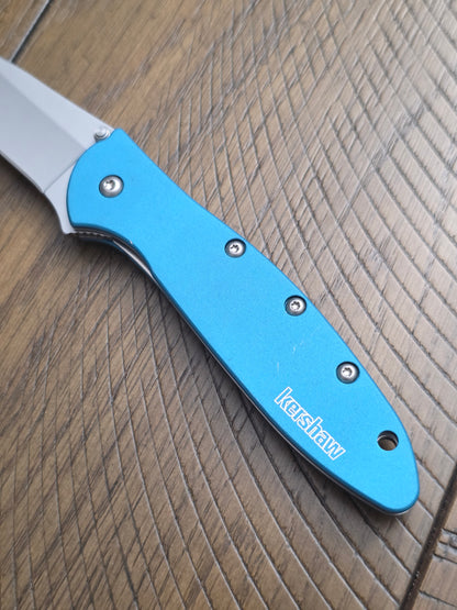 Kershaw Leek Assisted Opening Knife Teal (3" Bead Blast) 1660TEAL USA No Box