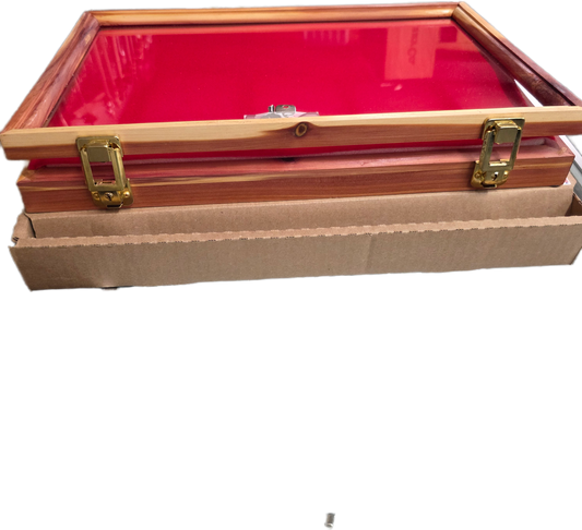 Knife Display - 501 - Cedar  S&D Enterprise Wood Display Case 18X12X2