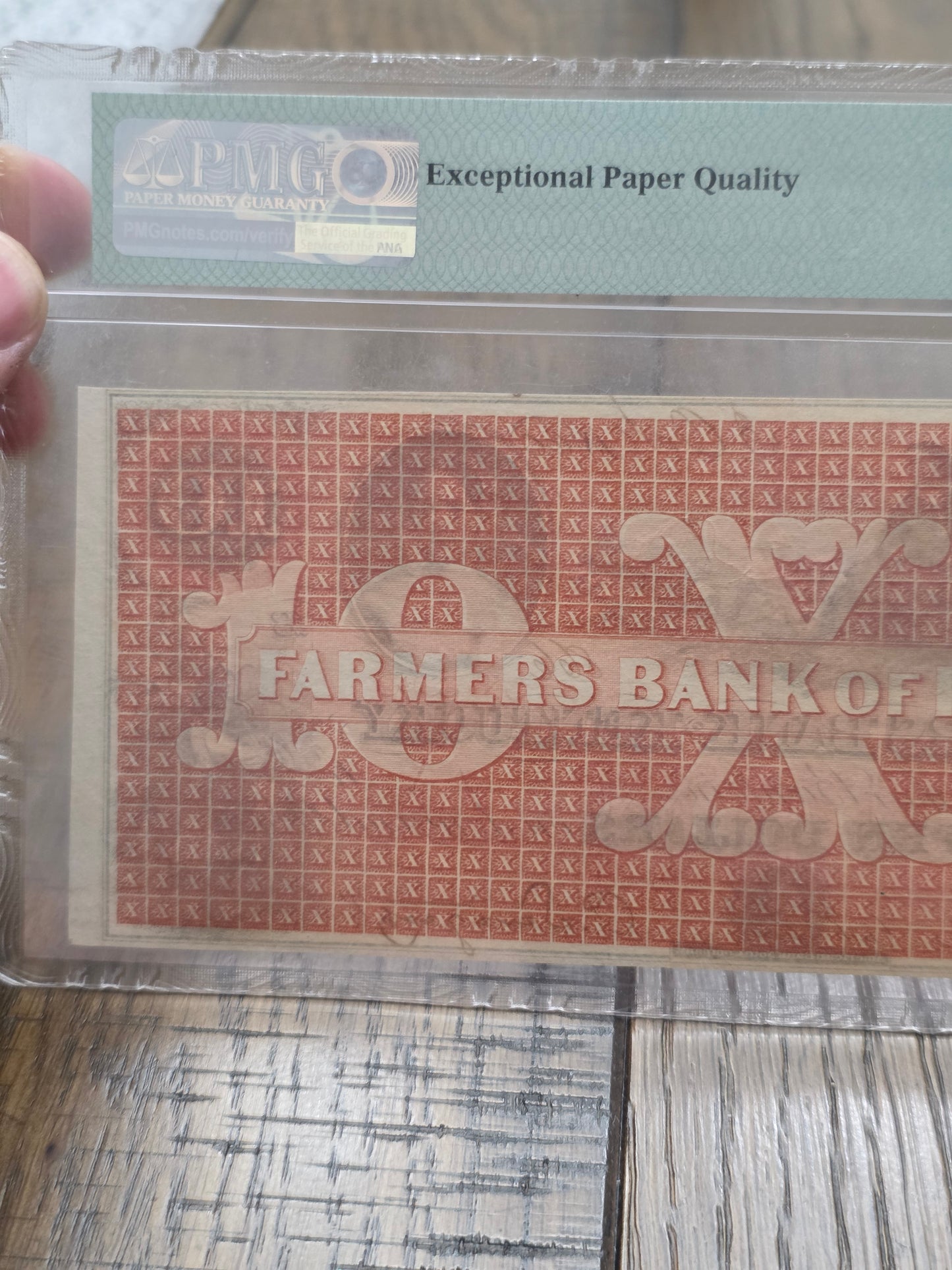 1859-60 $10 Famers Bank Of Kentucky Bank Note Frankfort, Kentucky PMG 64 Choice Uncirculated EPQ