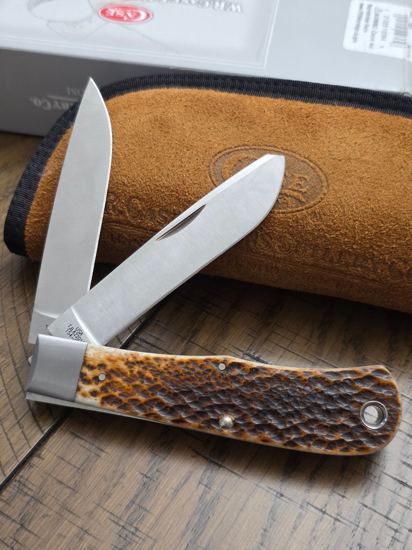 2019 Case XX Tony Bose Standard Bullnose Trapper Amber Bone