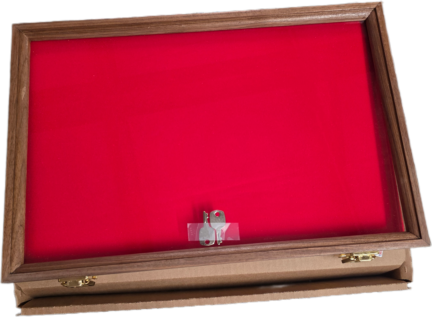 503 - Walnut  - S&D Enterprise Wood Display Case 18X12X2