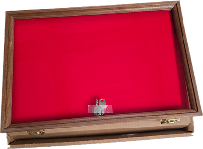 503 - Walnut  - S&D Enterprise Wood Display Case 18X12X2