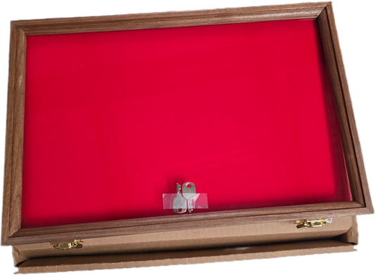 Knife Display - 503 - Walnut  - S&D Enterprise Wood Display Case 18X12X2