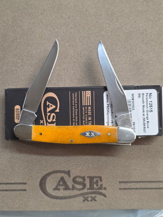 2026 Case XX Smooth Persimmon Orange Bone Muskrat SFO 12515