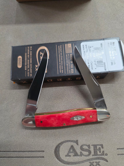 2026 Case XX Red Smooth Bone Handle Muskrat SFO XX Shield 12517