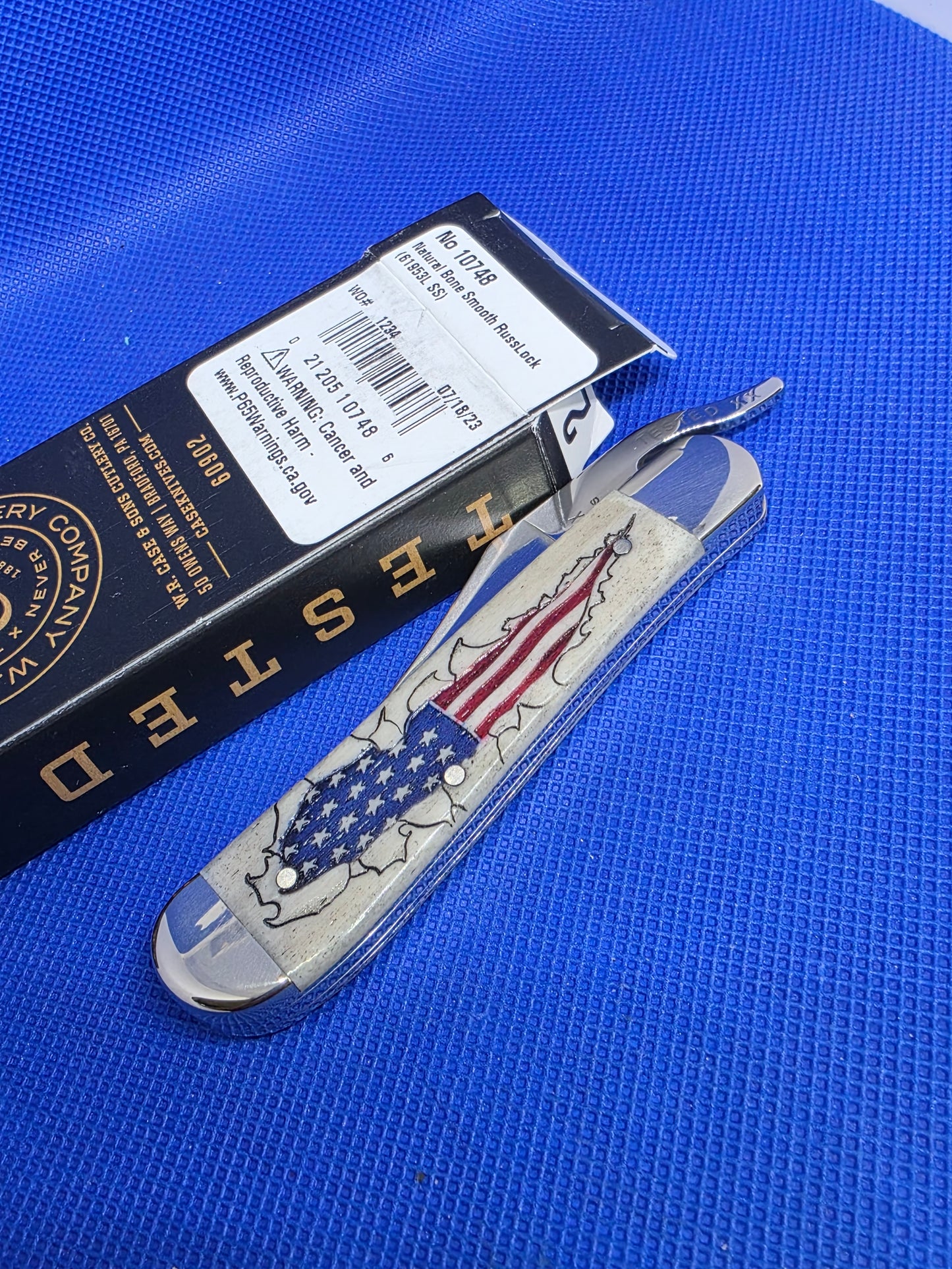 2023 Case XX Russlock Shot Show Exclusive US Flag Rip Out 10748