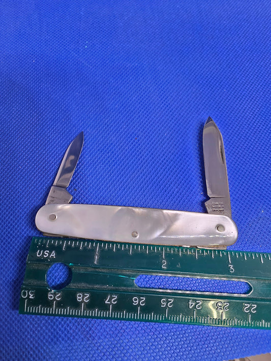 Small Sheffield England Gentleman's Pocket Knife Faux Mother of Pearl Handles