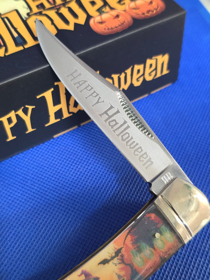 2026 Rough Ryder Halloween Knife Moose Glow in Dark Handle RR2797