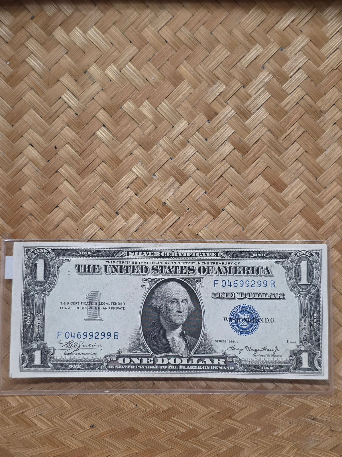 1935 Series A $1 Dollar Silver Certificate Blue Seal VF condition