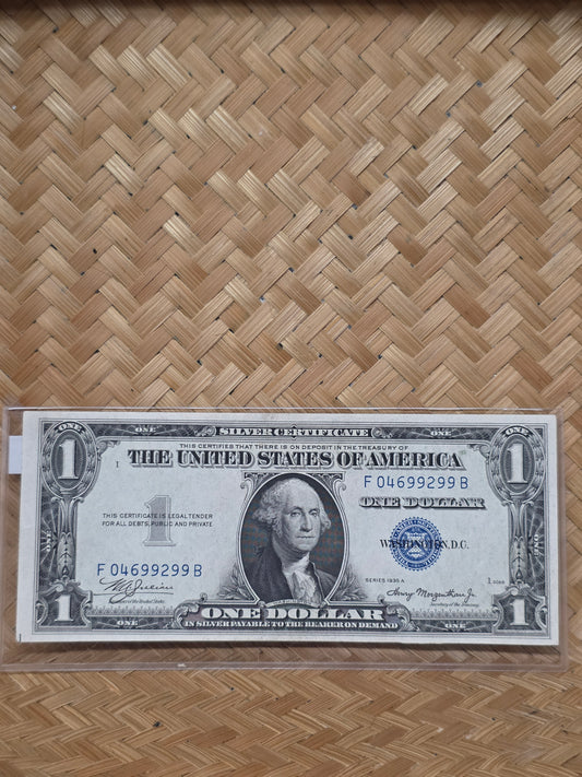 1935 Series A $1 Dollar Silver Certificate Blue Seal VF condition