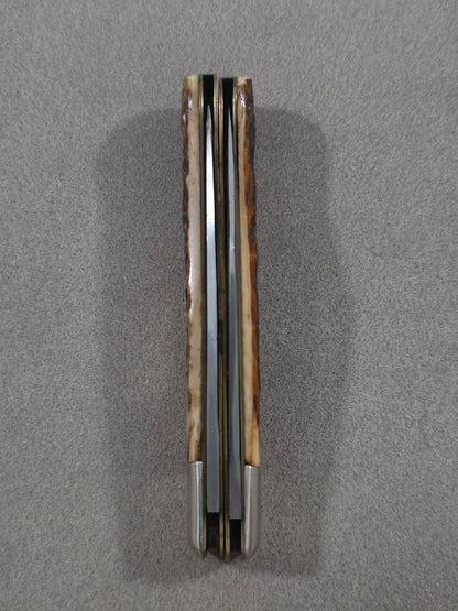 1911 - 1951 Union Cut 2 Blade Hobo Knife Stag Handle Olean, NY