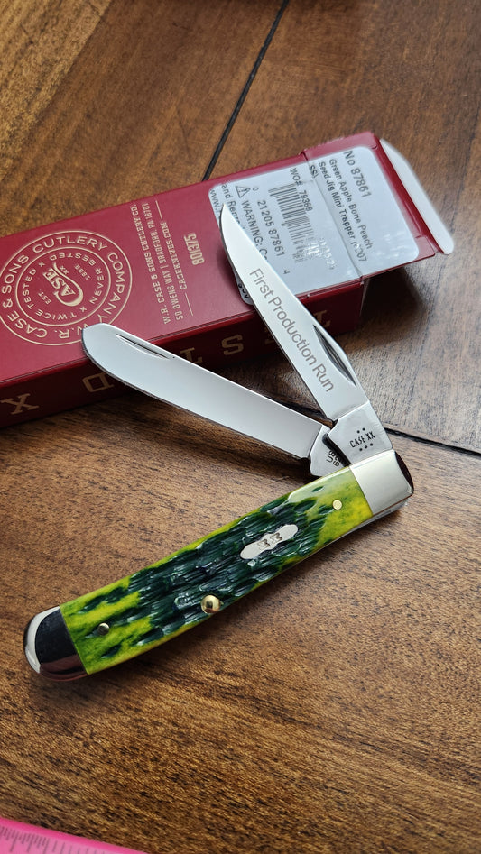 2025 Case XX Green Apple Jig Bone Mini Trapper First Production Run 1 of 250 87861