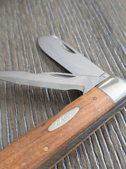1974 Case XX Electrician's Knife with Wooden Handles unused